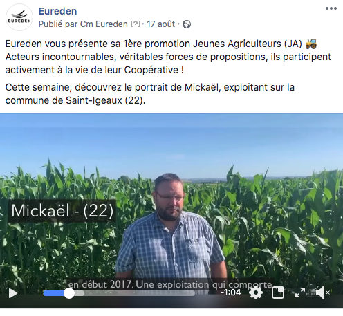 JA STORY Eureden : une campagne vidéo pour présenter nos Jeunes Agriculteurs sur les réseaux sociaux